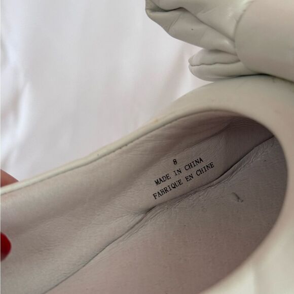 Jeffrey Campbell Bow-Out Puffy Ballet Flats In Ice White Leather Sz 8 - Picture 8 of 9